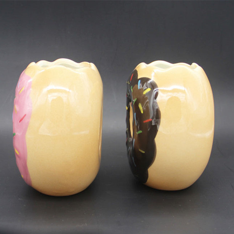 Tasses à café en céramique en forme de beignet créatif