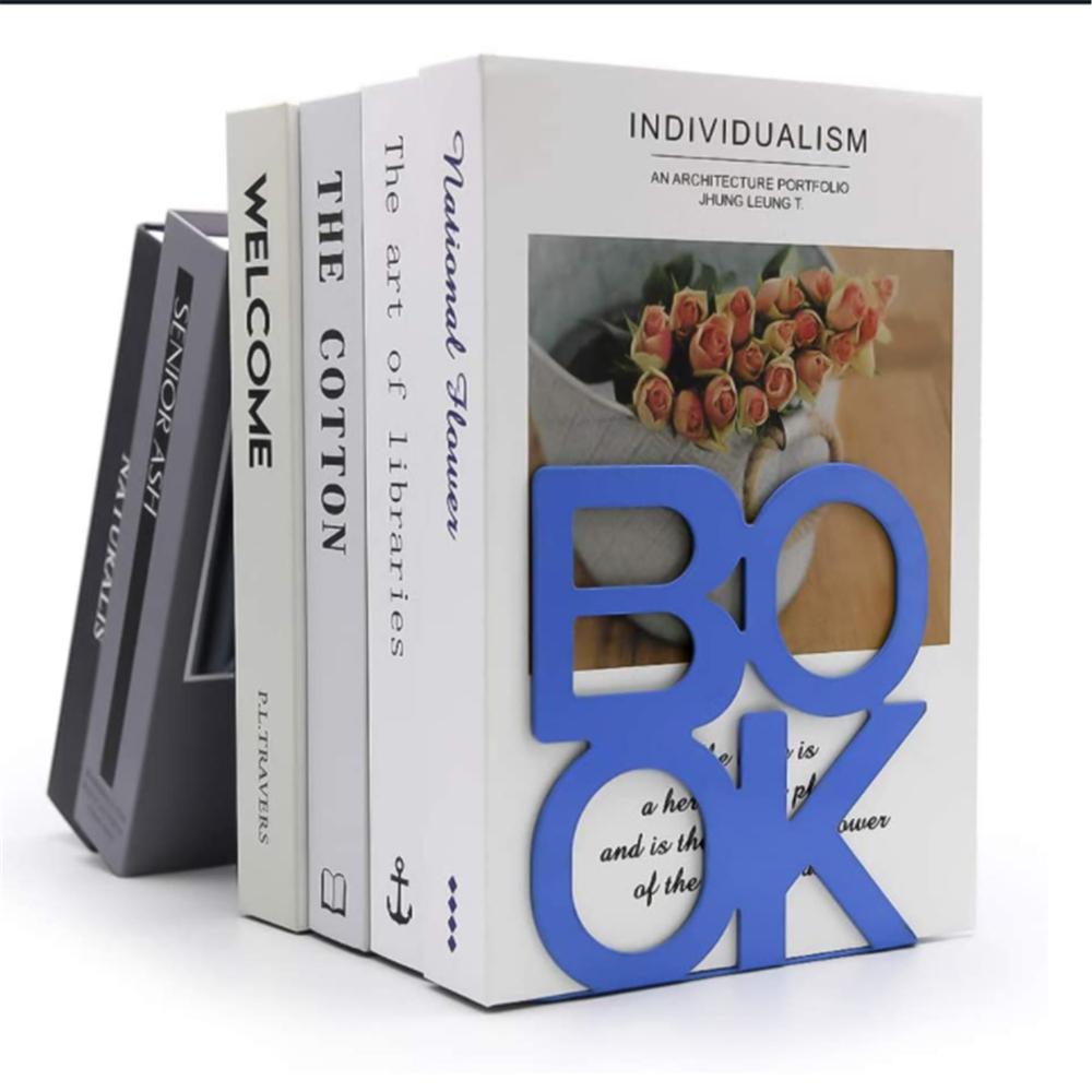 Serre-livres colorés en fer 2 pièces