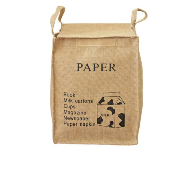 Boîte de rangement pliable en coton et lin