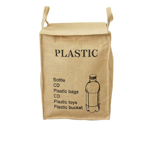 Boîte de rangement pliable en coton et lin