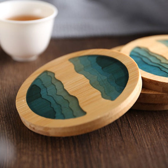 Set de table japonais sous-verres en bambou imperméable