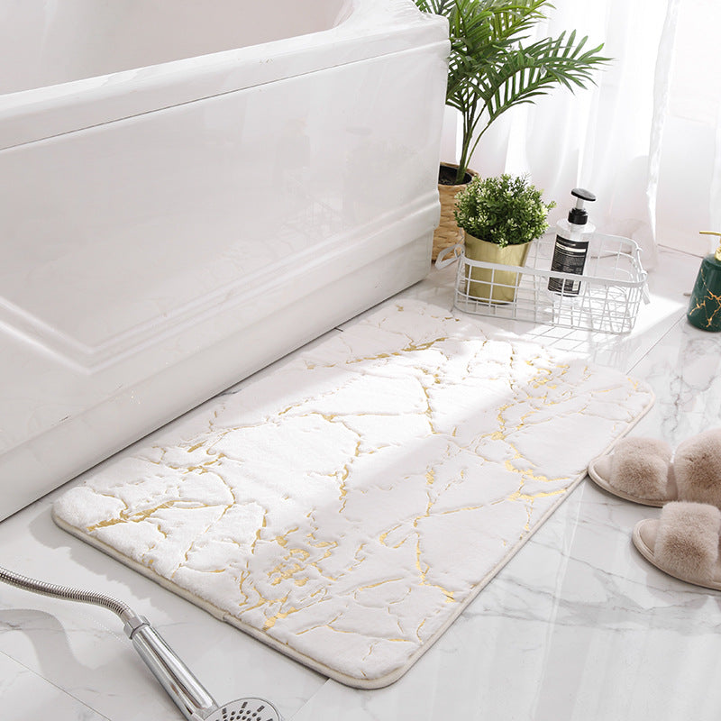 Tapis de sol en faux poil de lapin pelucheux