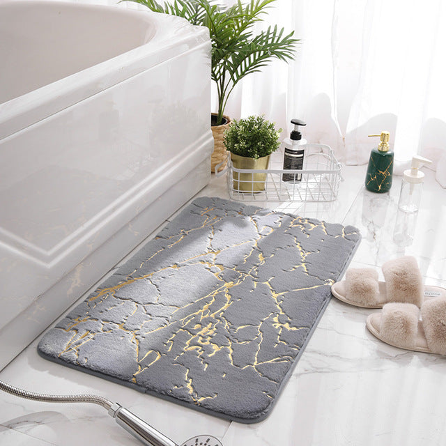Tapis de sol en faux poil de lapin pelucheux