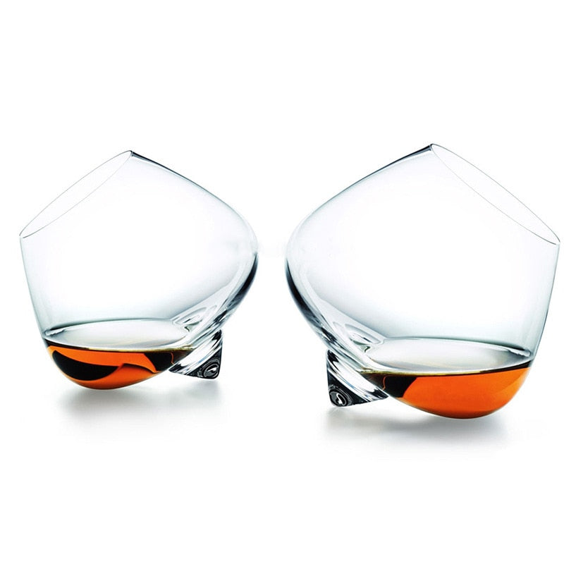 Verre à whisky en cristal à bascule