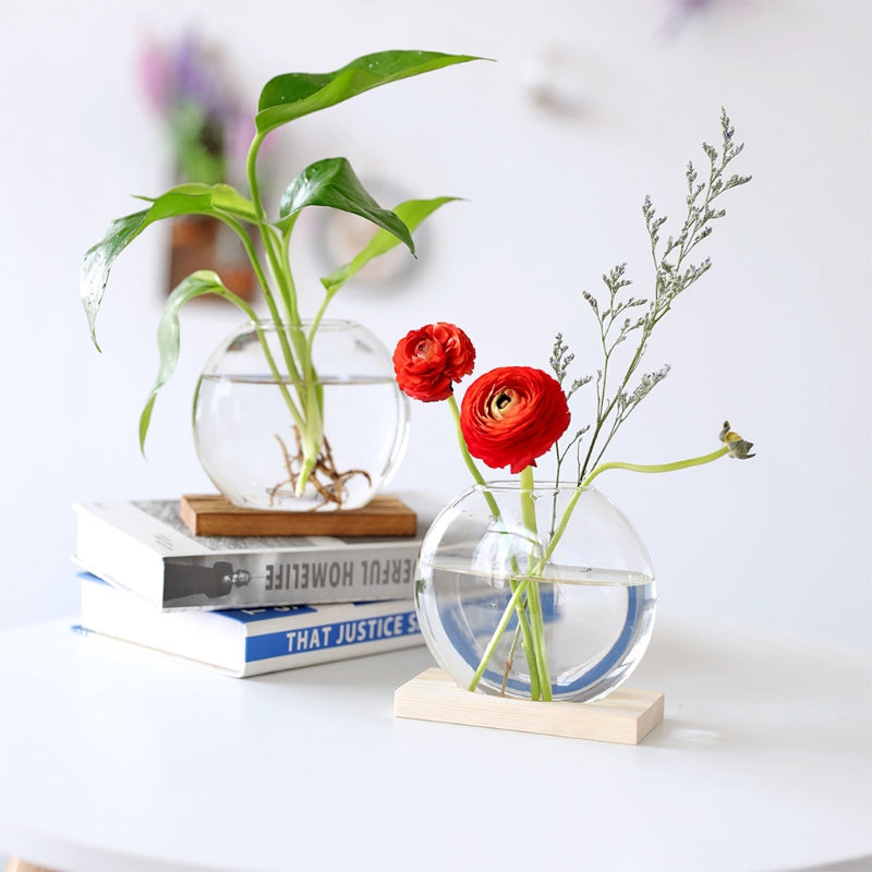 Verre de cristal rond de bureau