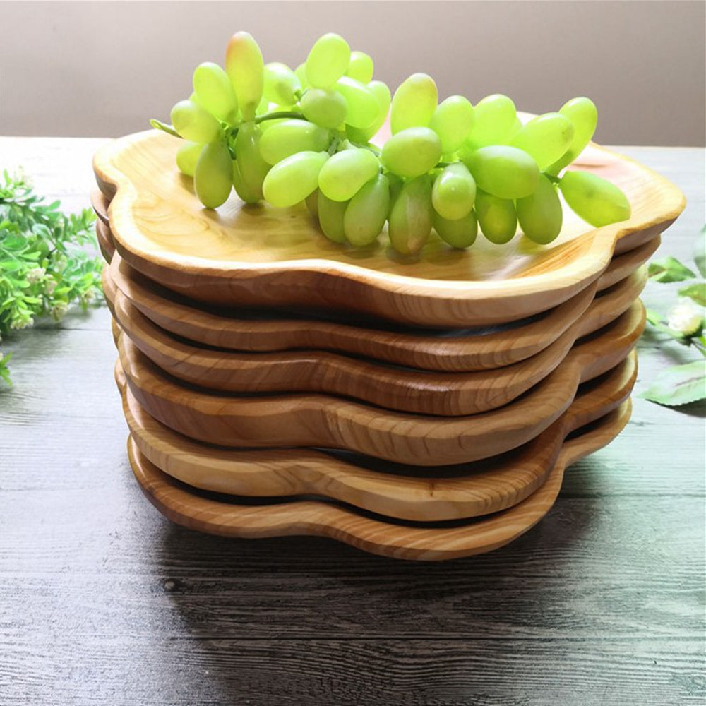 Plateau de service unique en bois naturel fait à la main