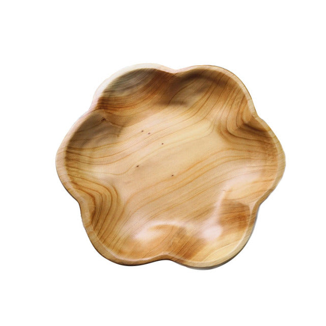 Plateau de service unique en bois naturel fait à la main