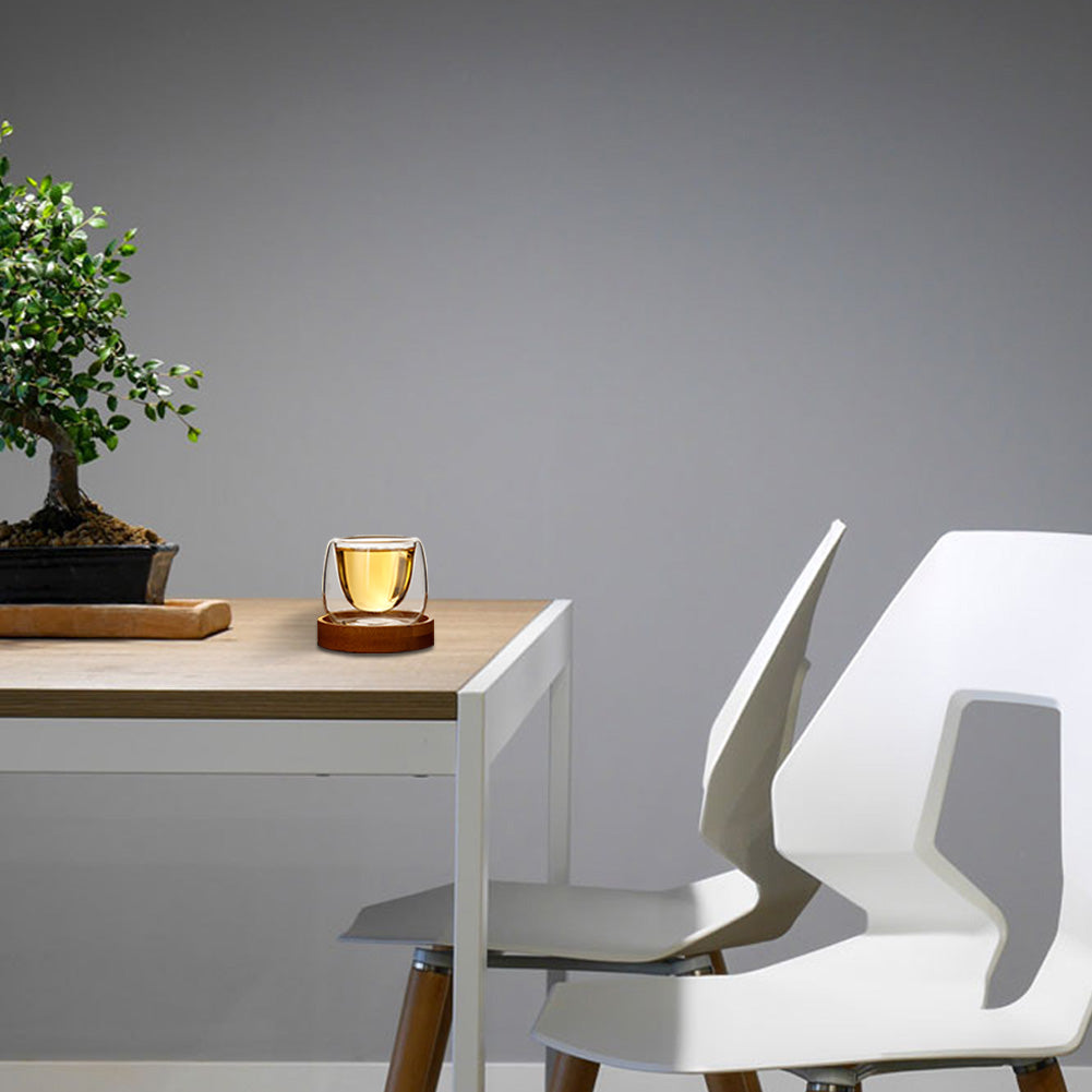 Tasse en verre à double paroi résistante à la chaleur