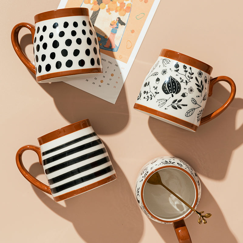 Tasses à Café Vintage en Céramique