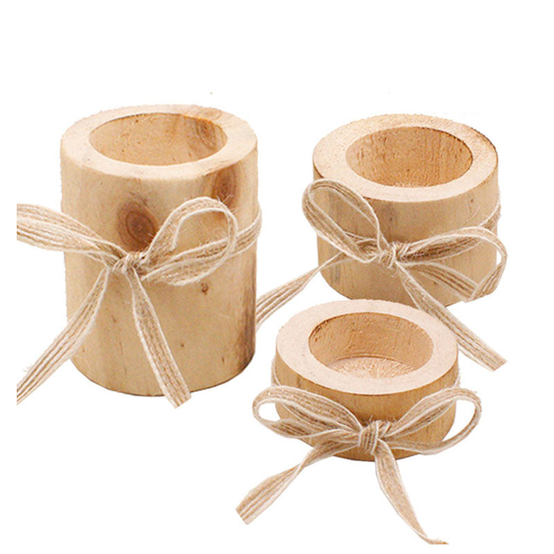 Chandelier rond en bois