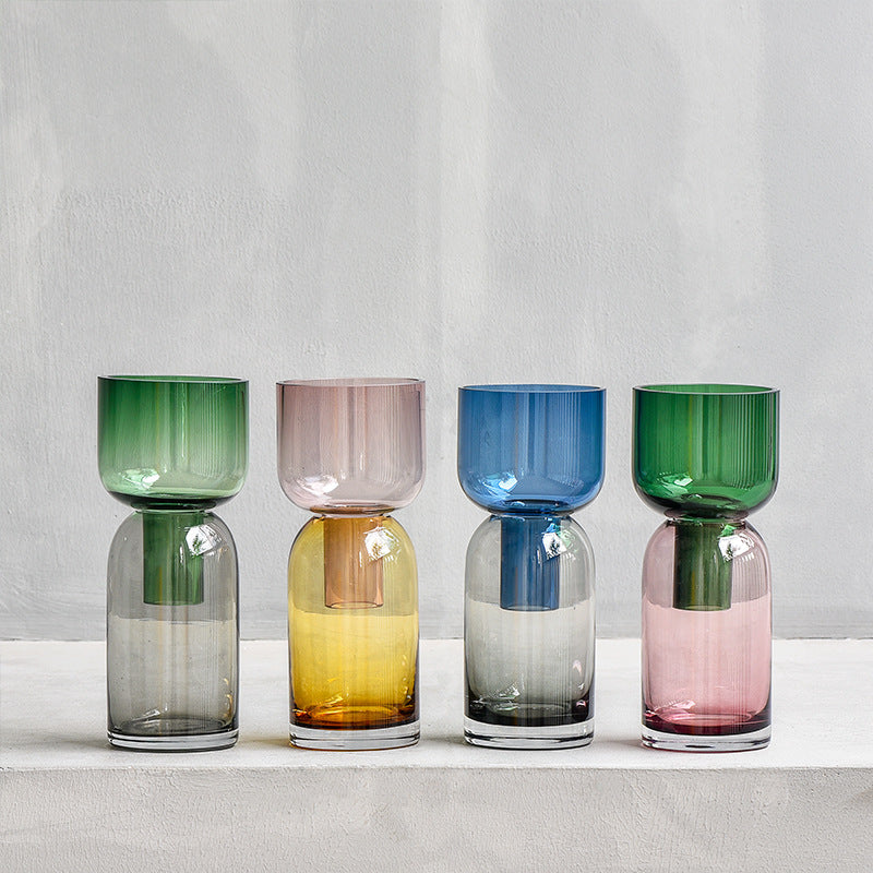 Vase à fleurs à deux voies pour la décoration intérieure