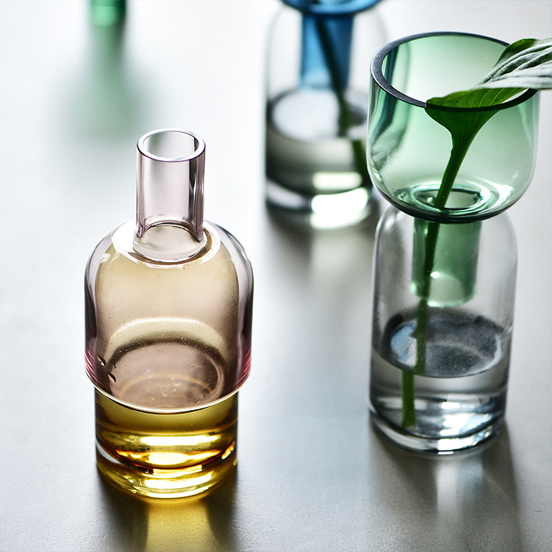 Vase à fleurs à deux voies pour la décoration intérieure