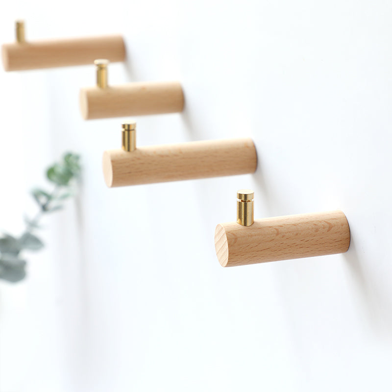 Crochet mural en bois massif