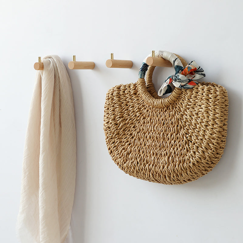 Crochet mural en bois massif