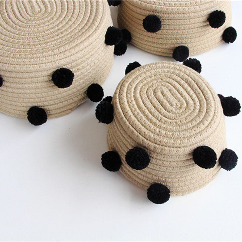 Paniers de rangement tissés en corde de coton nordique