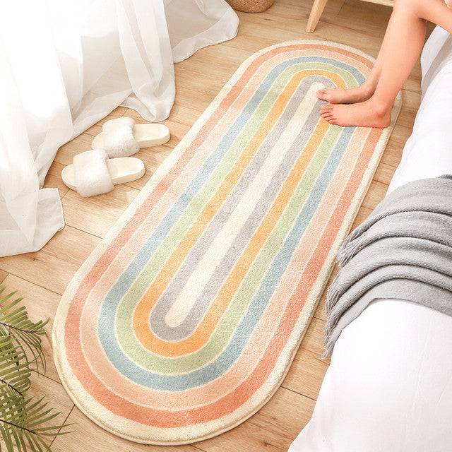 Tapis long et doux à motifs géométriques modernes