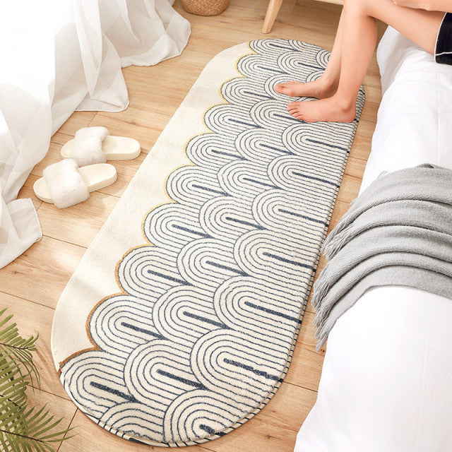 Tapis long et doux à motifs géométriques modernes