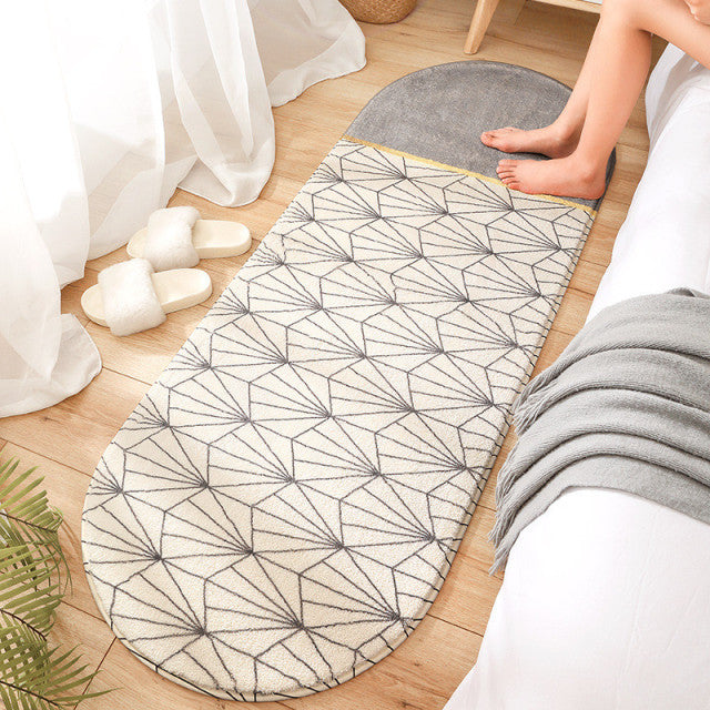 Tapis long et doux à motifs géométriques modernes