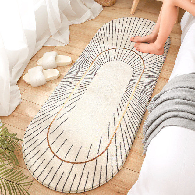 Tapis long et doux à motifs géométriques modernes