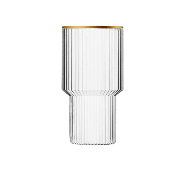 Pichet à eau en verre avec motif vertical