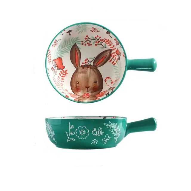 Bol en céramique à poignée unique