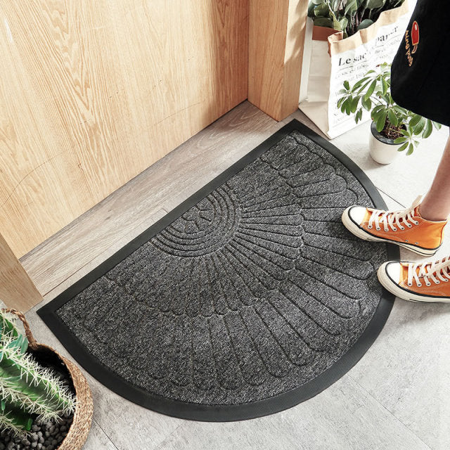 Tapis de sol antidérapant demi-rond pour extérieur et intérieur
