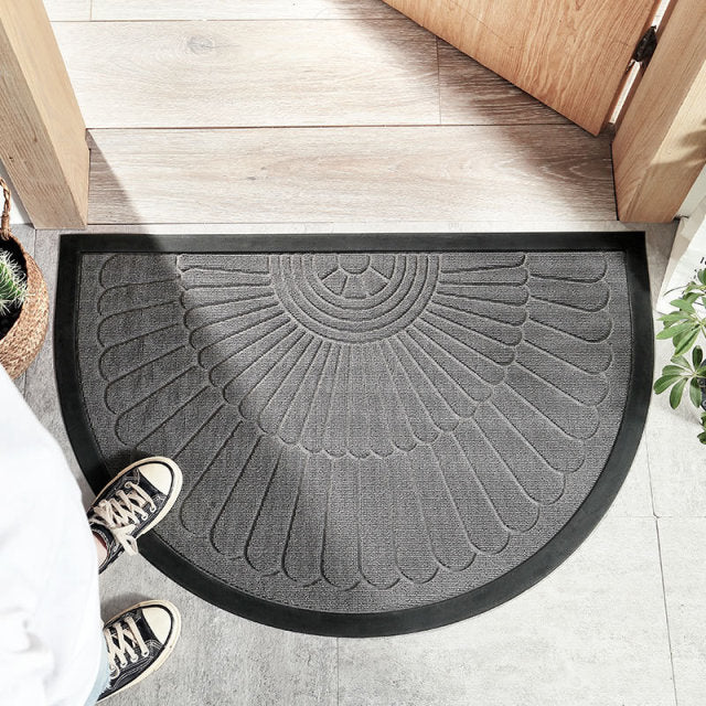 Tapis de sol antidérapant demi-rond pour extérieur et intérieur