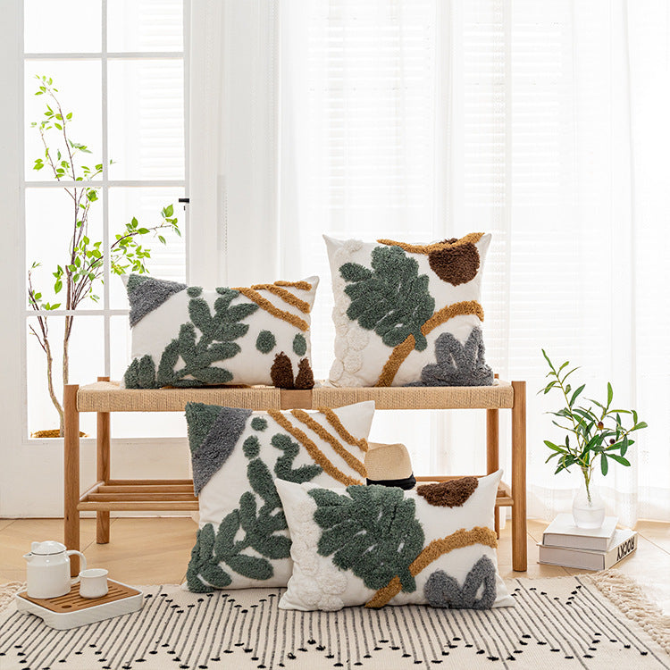 LEAF PATTERN Housse de Coussin Pour Canapé
