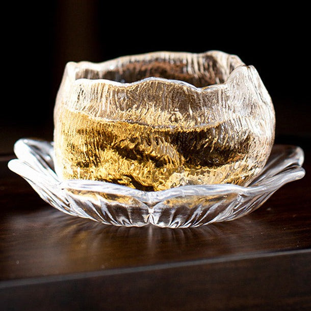 Tasse à thé en verre épais faite à la main style japonais