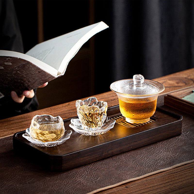 Tasse à thé en verre épais faite à la main style japonais