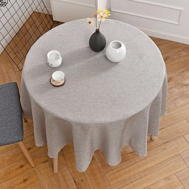 Nappe ronde élégante en coton