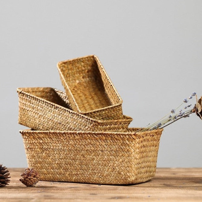 Tissage Panier De Rangement Rotin