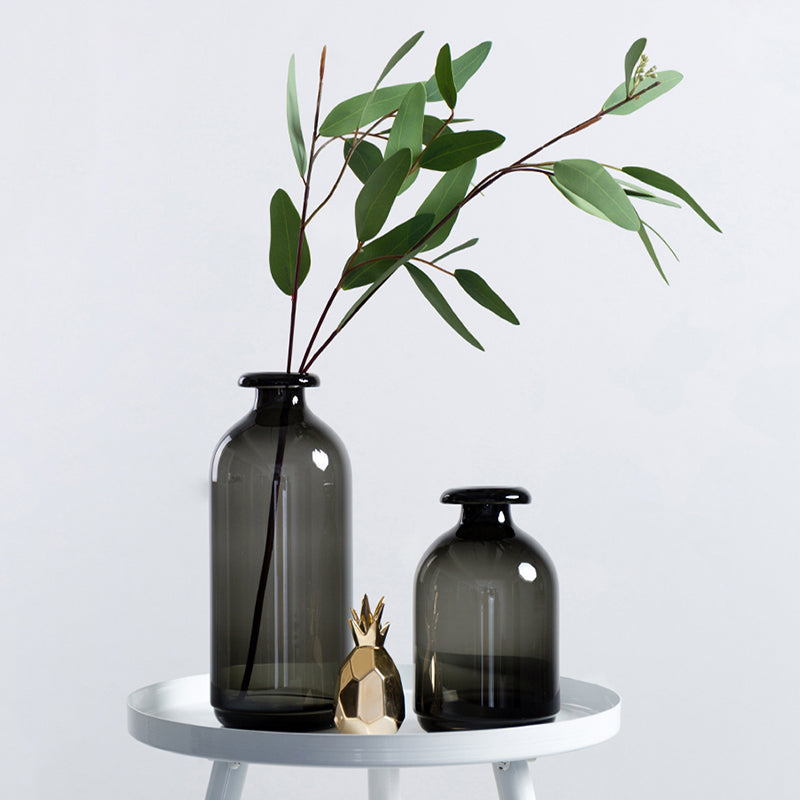 Vases en verre noir nordique pour la décoration du salon
