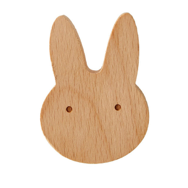 Crochet mural en bois massif