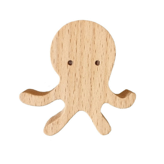 Crochet mural en bois massif