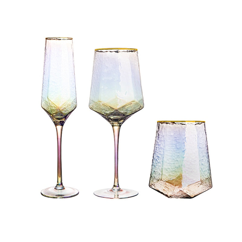 Verre à vin en forme de diamant Style nordique