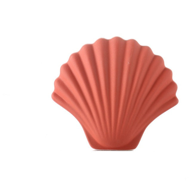 Vase coquillage art abstrait en céramique