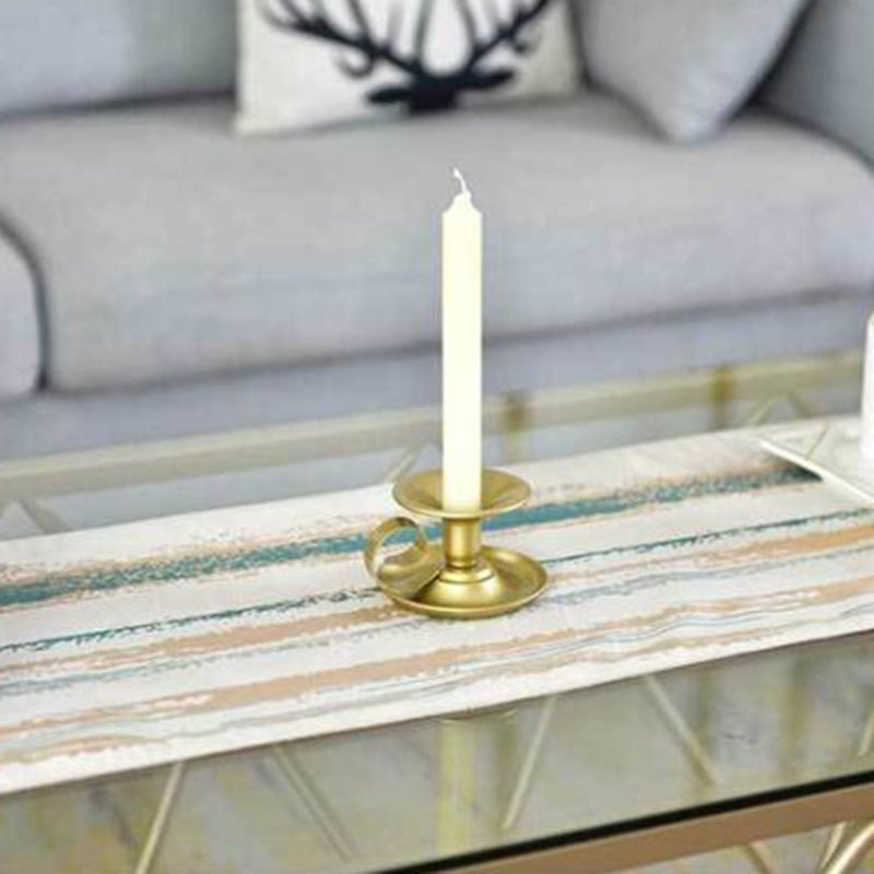 Bougeoir rétro en métal, deux pièces, design classique