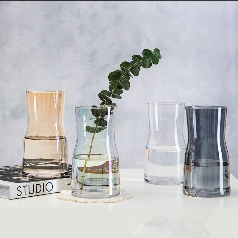 Vase en verre élégant pour fleurs séchées