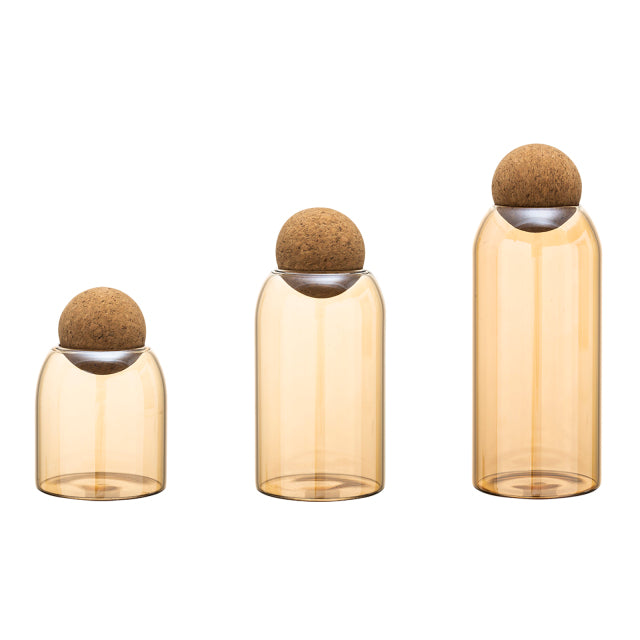 Bouteille de stockage transparente avec bouchon scellé