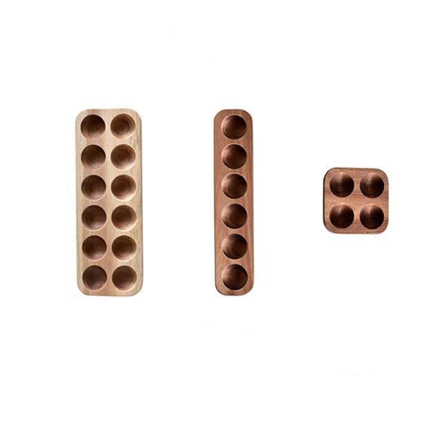 Stockage d'oeufs en bois à double rangée de style japonais