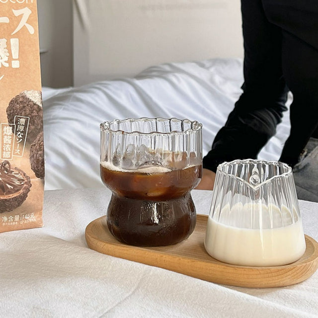 Tasses à café rétro en verre