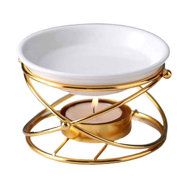 Bougeoir à bougie avec brûleur à huile en céramique