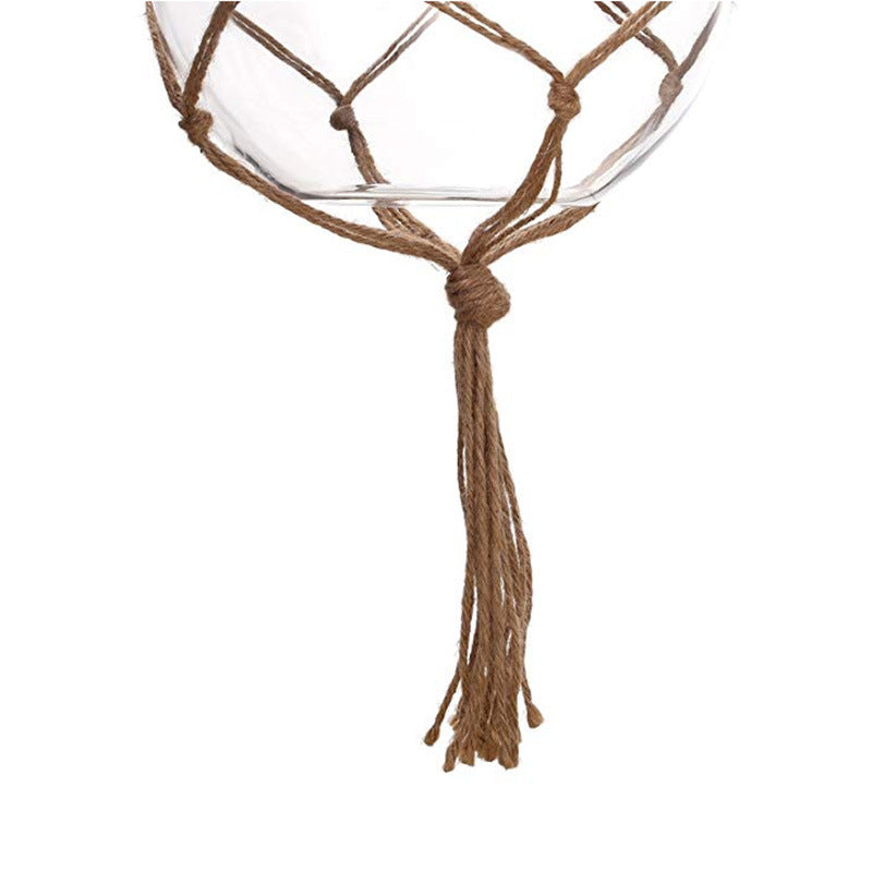 Cintre de plante de macramé de corde de panier de fleurs fait à la main