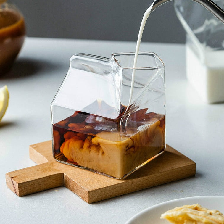 Verre à lait carré style japonais