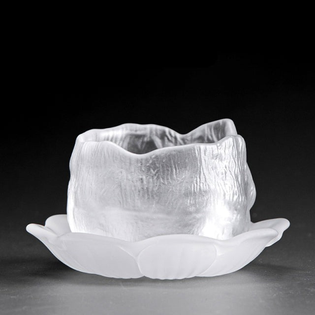 Tasse à thé en verre épais faite à la main style japonais