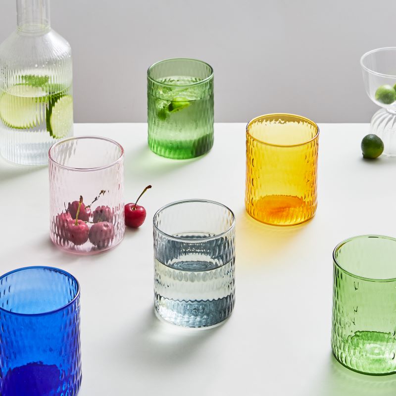 Tasses à thé en verre de couleur de style nordique