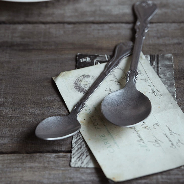 Ensemble de vaisselle rétro en acier inoxydable