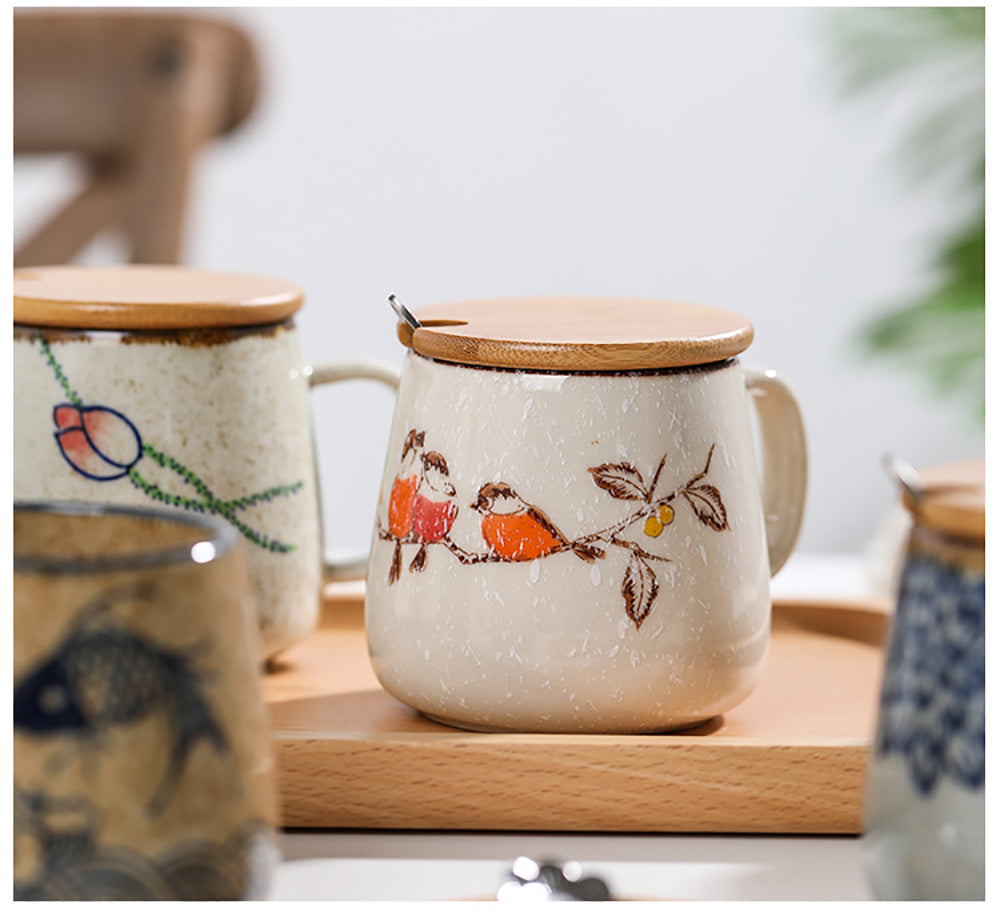 Tasse à café vintage style rétro japonais unique