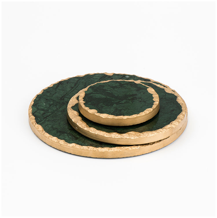 Plateaux en marbre naturel doré